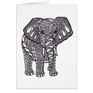Elefant Hälsningskort