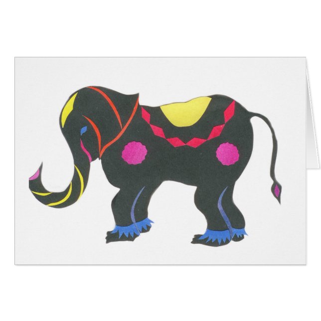 Elefant Hälsningskort (Framsidan Horizontal)