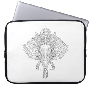 Elefant Head Zendoodle Laptop Sleeve