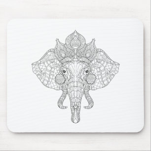Elefant Head Zendoodle Musmatta