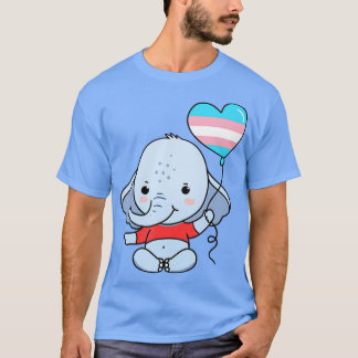 Elefant Heart Balloon Trans Pride T Shirt