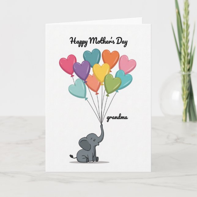 Elefant Hjärtans Dag Kort (Framsida)