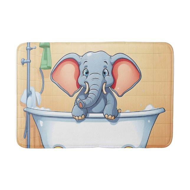 Elefant i bad badrumsmatta (Framsidan)