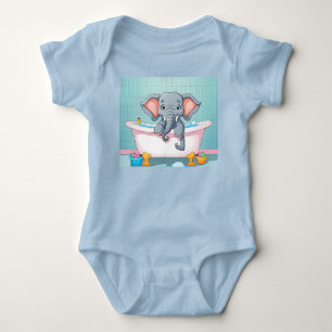 Elefant i bad t shirt