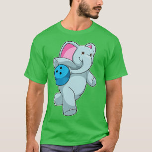 elefant i Bowling med Bowling Ball T Shirt