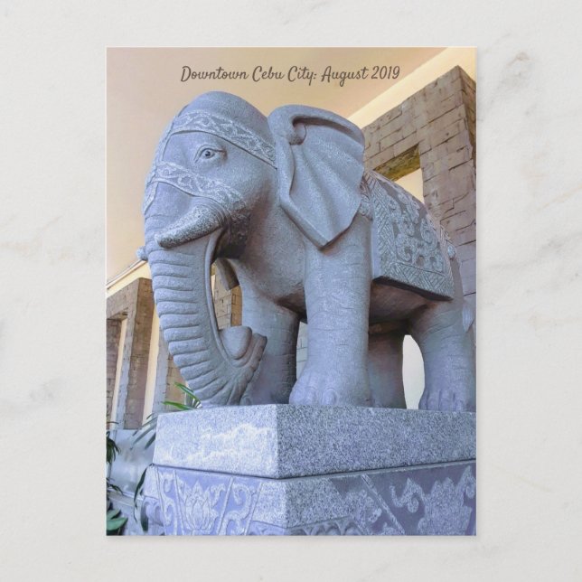 Elefant i Cebu City Vykort (Framsida)