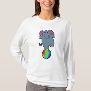 Elefant i Circus med Circus boll T Shirt