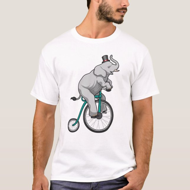 Elefant i Circus med Cycle T Shirt (Framsida)