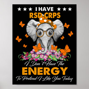 Elefant I har RSD CRPS-informationsgåvor Poster