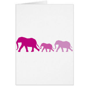 Elefant i Lila Hälsningskort