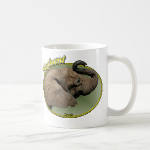Elefant i oval kaffemugg