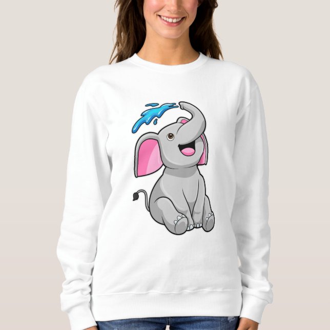 elefant i Stänk med Vatten T Shirt (Framsida)