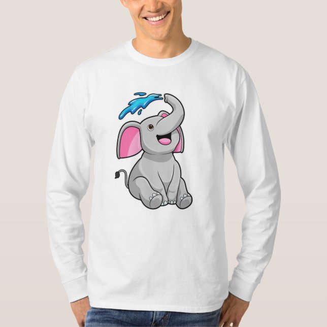 elefant i Stänk med Vatten T Shirt (Framsida)
