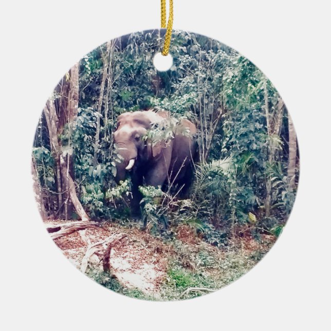 Elefant i Thailand Julgransprydnad Keramik (Framsidan)