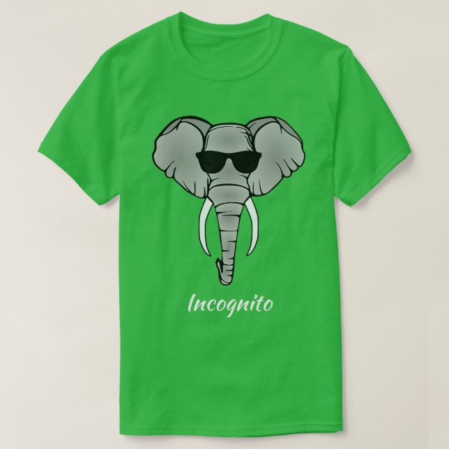 Elefant in Disguise Gömmande Incognito T Shirt (Design framsida)