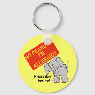 Elefant inga jordnötter mig allergisk förmiddag nyckelring