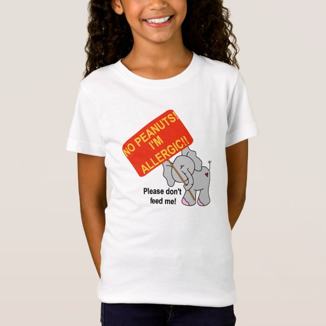 Elefant inga jordnötter t-shirt (Framsida)