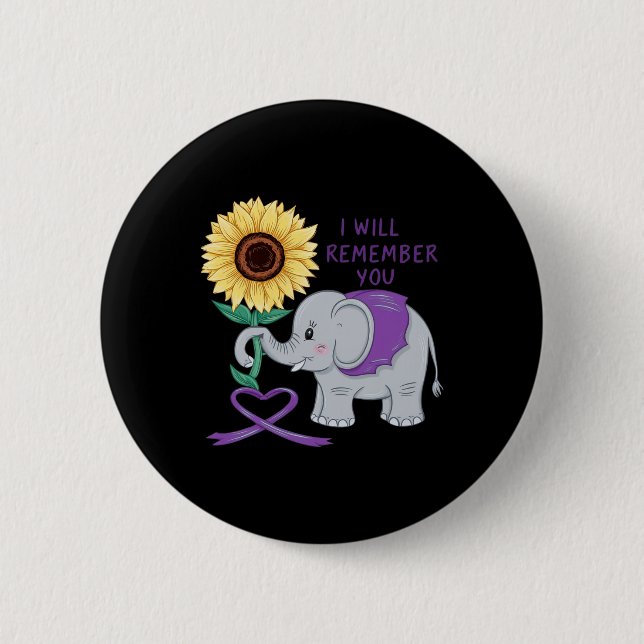 Elefant Jag Kommer Minnas För Dig Sunflower Heimer Knapp (Framsida)