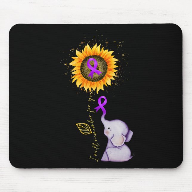 Elefant Jag Kommer Minnas För Dig Sunflower Heimer Musmatta (Framsidan)