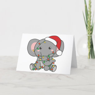 Elefant jul Vinterdjur Elefanter Högtid Helgkort