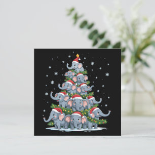 Elefant julgran rolig söt elefant julkort