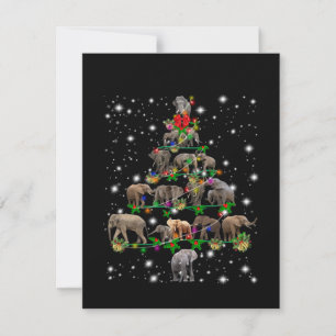 Elefant Julgran som täcks av Flashlight Tack Kort