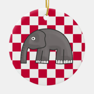 elefant julgransprydnad keramik