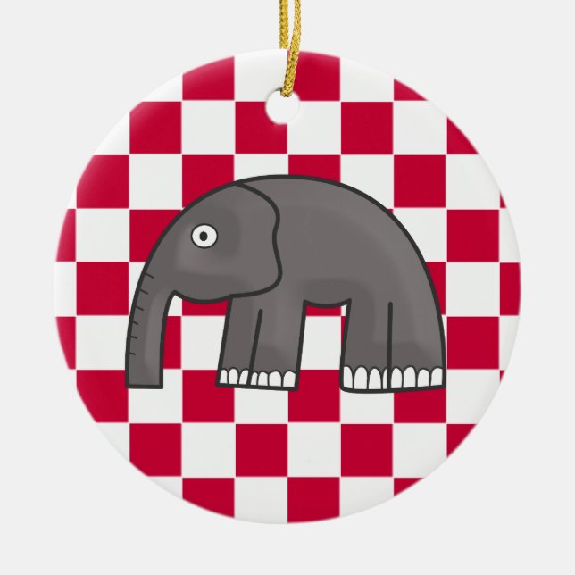 elefant julgransprydnad keramik (Framsidan)
