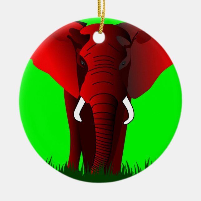 Elefant Julgransprydnad Keramik (Framsidan)