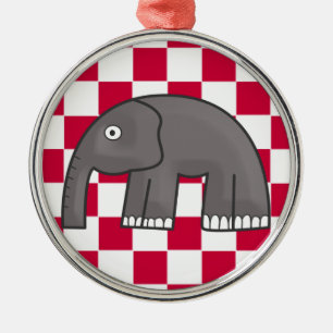 elefant julgransprydnad metall