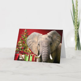 Elefant julhälsningar kort