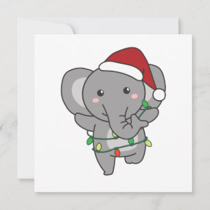 Elefant julvinter djur elefanter inbjudningar