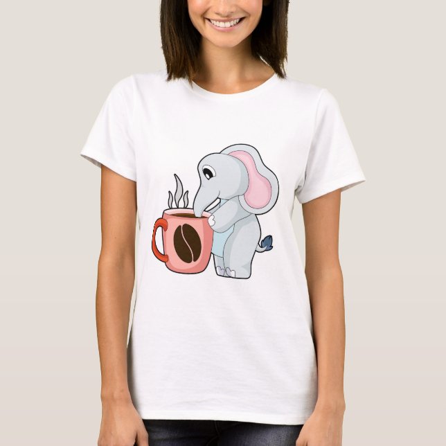 Elefant Kaffemugg T Shirt (Framsida)
