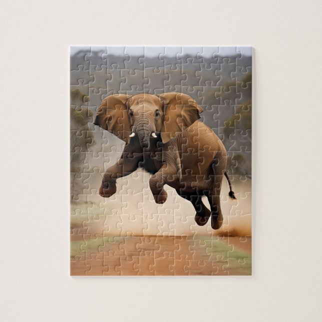 Elefant Känguru hopp, Pussel (Vertikal)