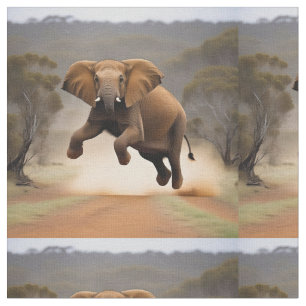 Elefant känguru hopp, tyg