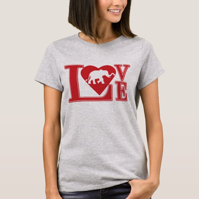 elefant kärlek t shirt (Framsida)