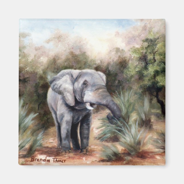 Elefant kommer genom magnet (Framsidan)
