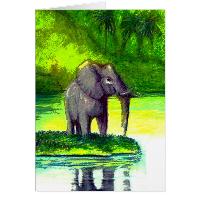 Elefant - kort (Framsidan)