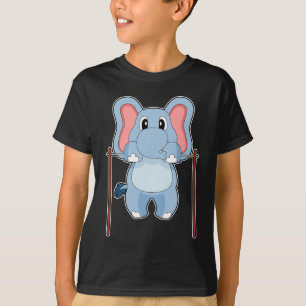 Elefant kroppsbyggare armhävningar bodybuilding t shirt