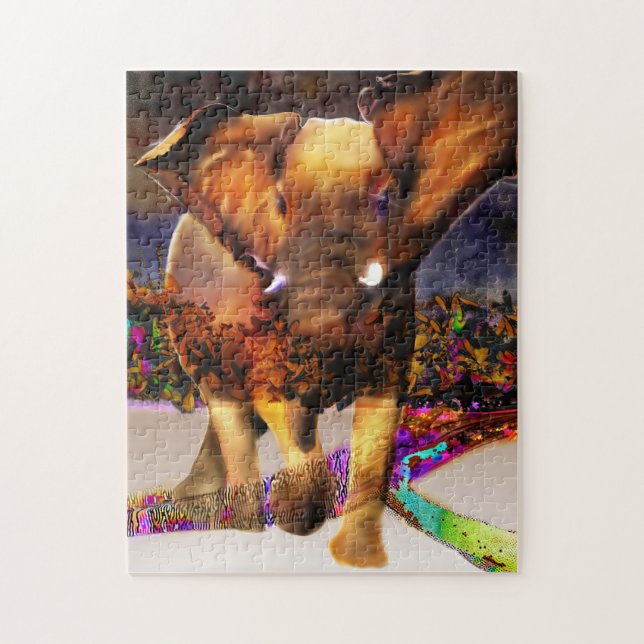 elefant kung pussel (Vertikal)
