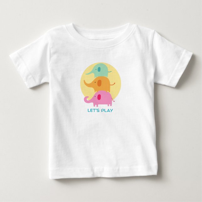 elefant, låt oss spel t shirt (Framsida)