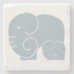 Elefant Mamma och Baby-sten underlägg