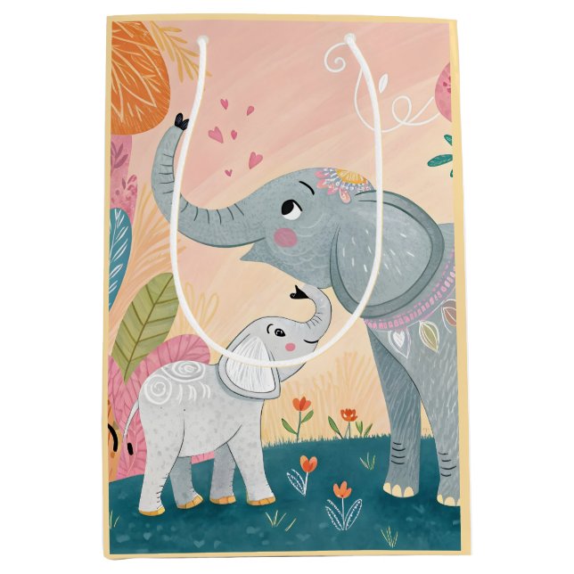 Elefant Mamma och Bebis (Framsidan)