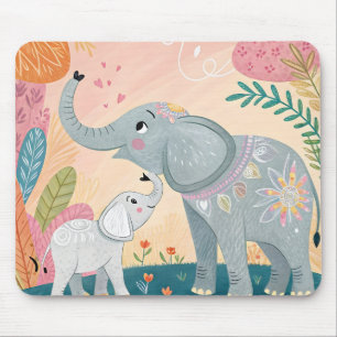 Elefant Mamma och Bebis Musmatta
