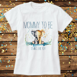 Elefant Mamma som ska tillkännages i Baby för Mor T Shirt