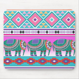 Elefant med Aztec Mönster Musmatta