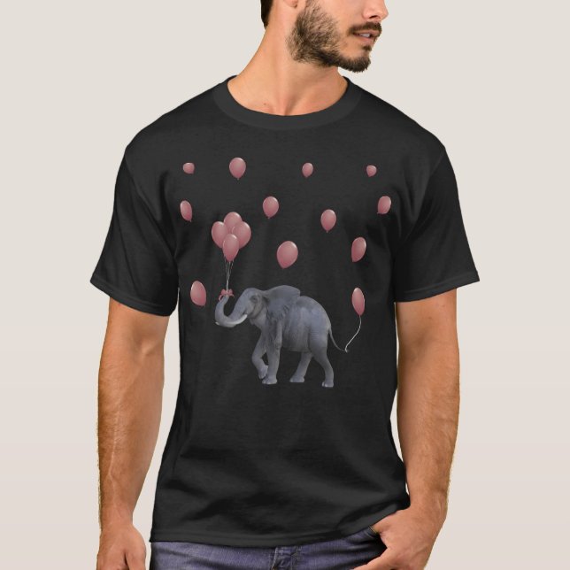 Elefant med ballonger t shirt (Framsida)
