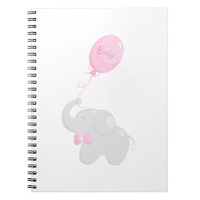 Elefant med Balloon Anteckningsbok (Framsidan)