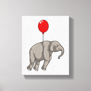 Elefant med Balloon Canvastryck