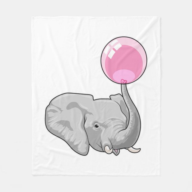 Elefant med Balloon Fleecefilt (Framsidan)